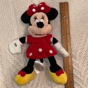 Disney mini Minnie Mouse Soft Doll Plush 10” doll handheld Authentic Disney park